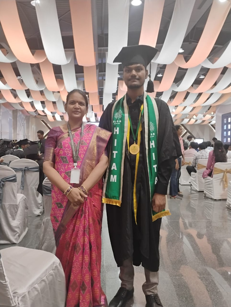 Graduation Ceremony with Student